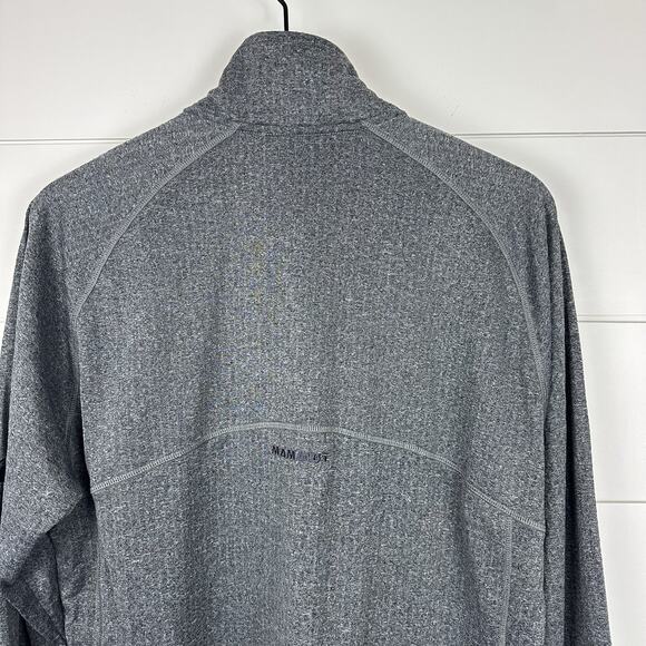 Mammut Elwha Half Zip Mid Layer Fleece Waffle Grid Gray Pullover - Picture 6 of 6